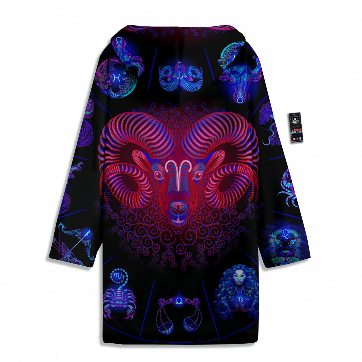 Astrological And Aries Signs Print Men's Windbreaker Jacket-grizzshop