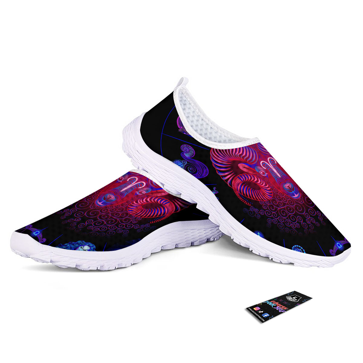 Astrological And Aries Signs Print Nurse Shoes-grizzshop