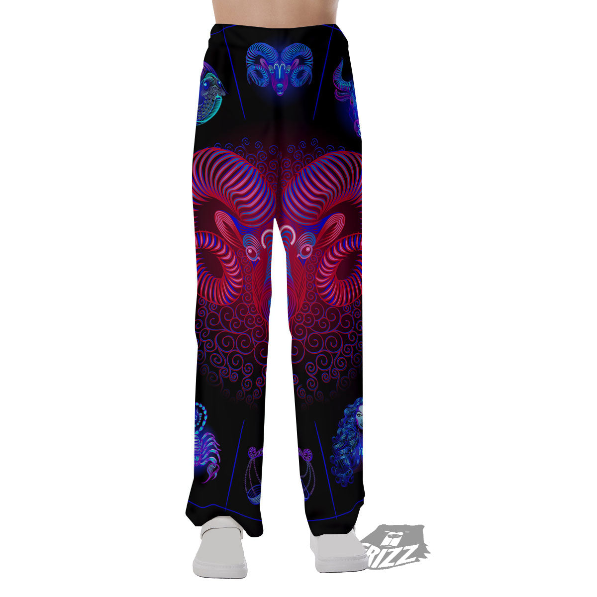 Astrological And Aries Signs Print Pajama Pants-grizzshop