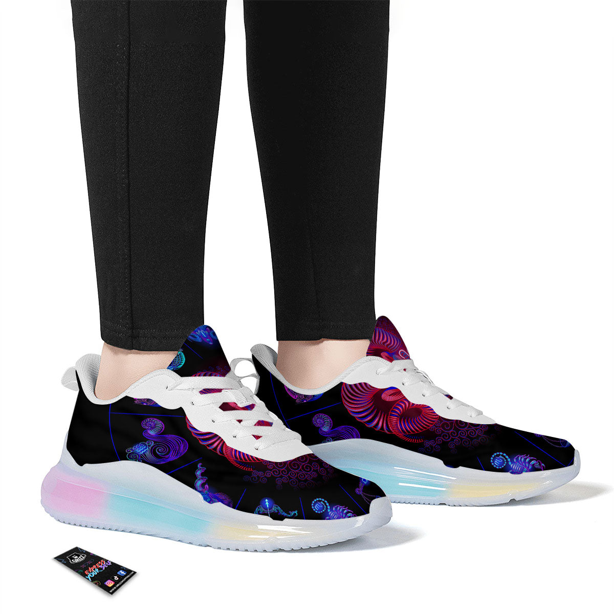 Astrological And Aries Signs Print Running Sneakers-grizzshop