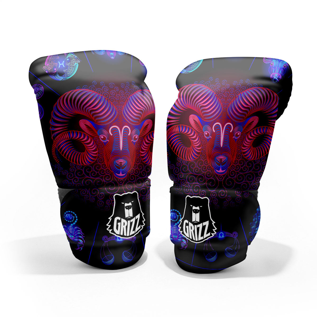 Astrological And Aries Signs Print Pro Boxing Glove