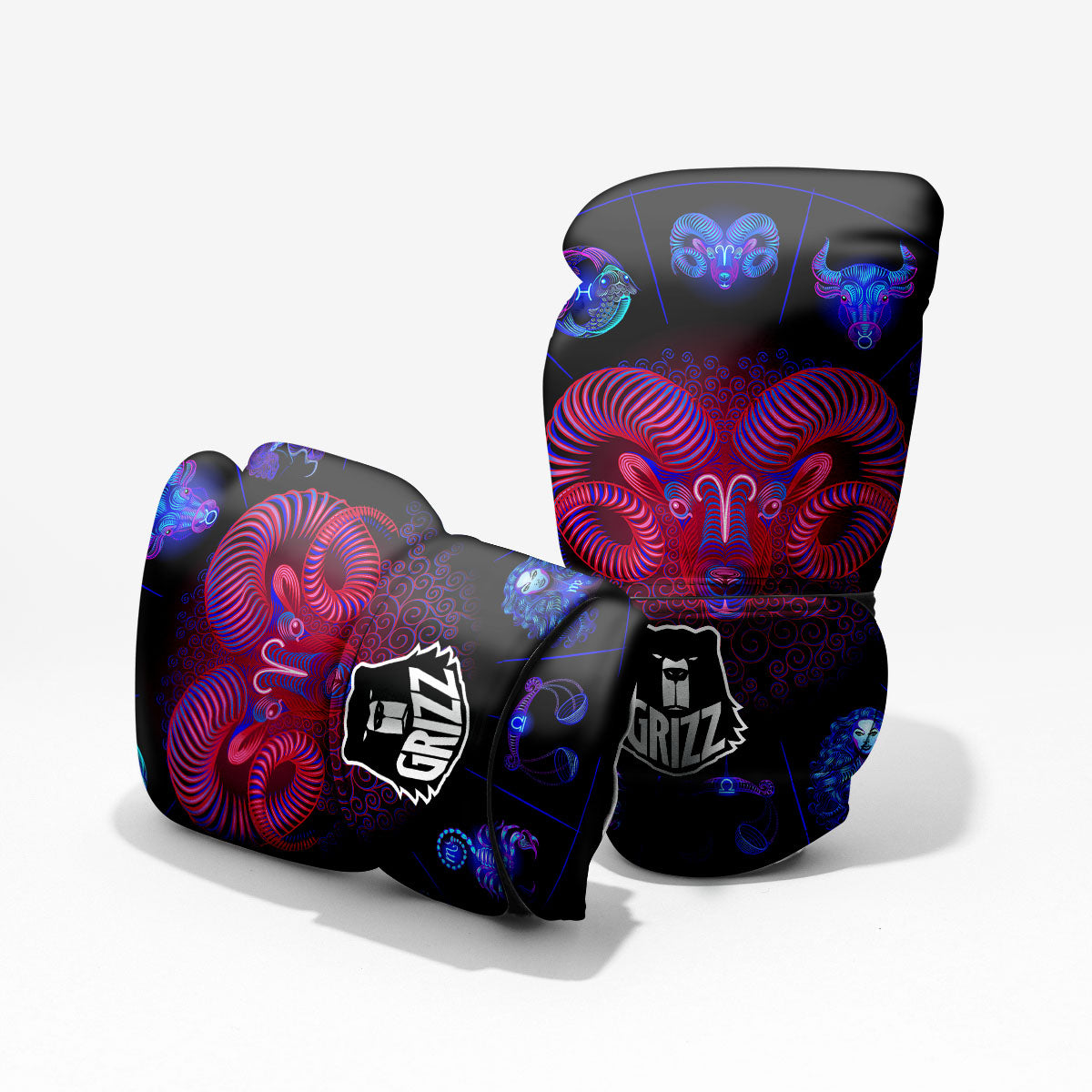 Astrological And Aries Signs Print Pro Boxing Glove
