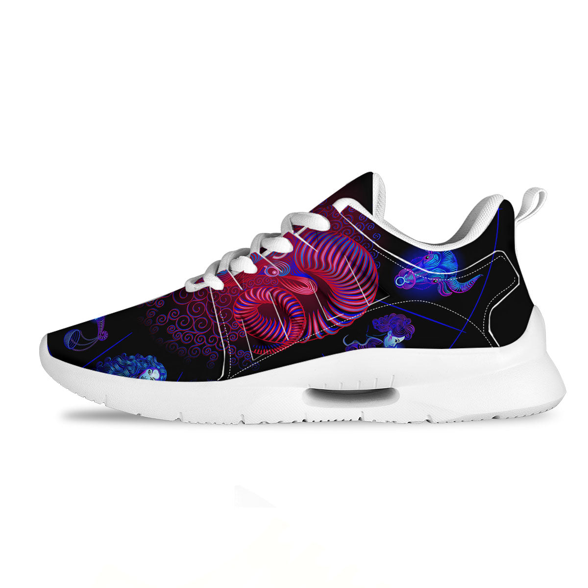Astrological And Aries Signs Print Tennis Shoes-grizzshop