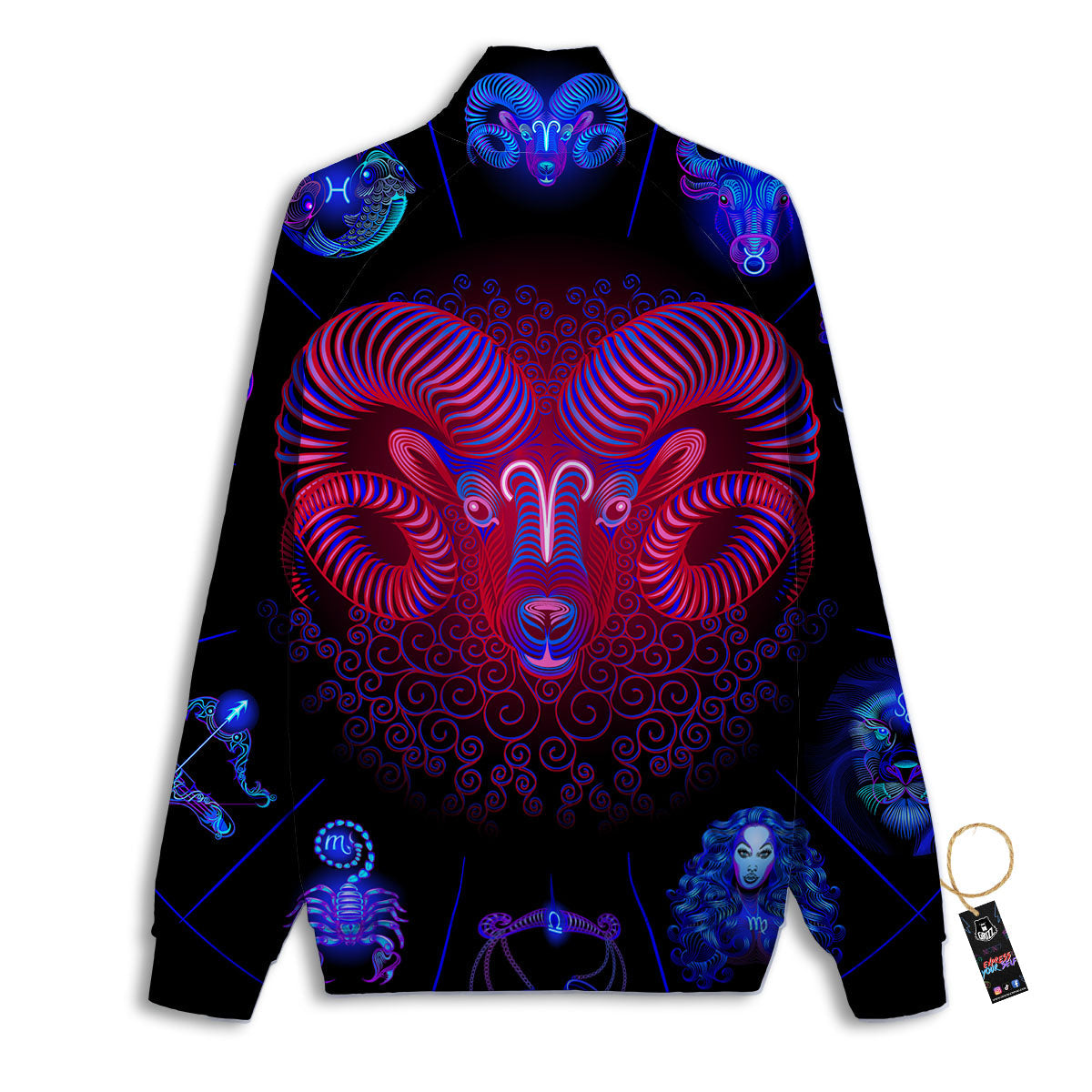 Astrological And Aries Signs Print Track Jacket-grizzshop