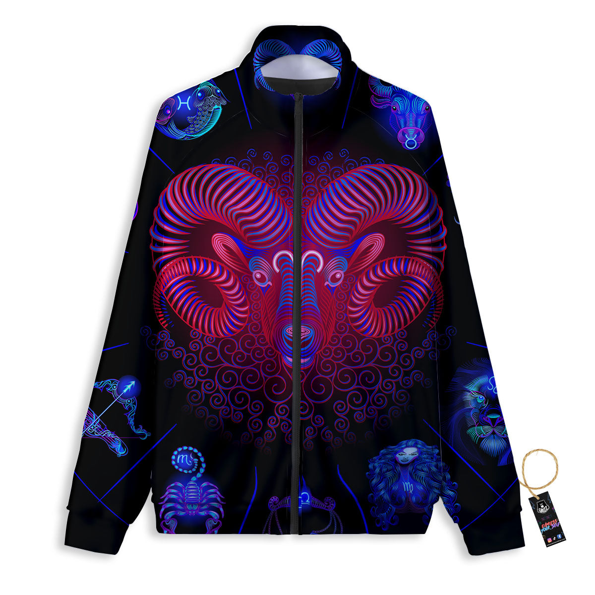 Astrological And Aries Signs Print Track Jacket-grizzshop