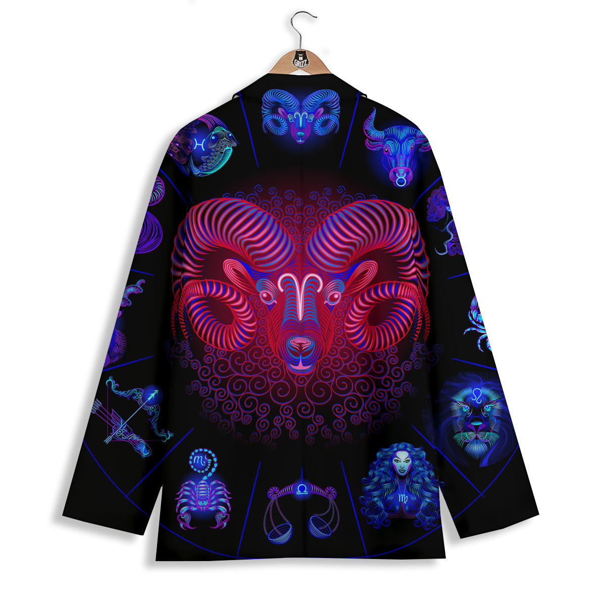 Astrological And Aries Signs Print Women's Blazer-grizzshop