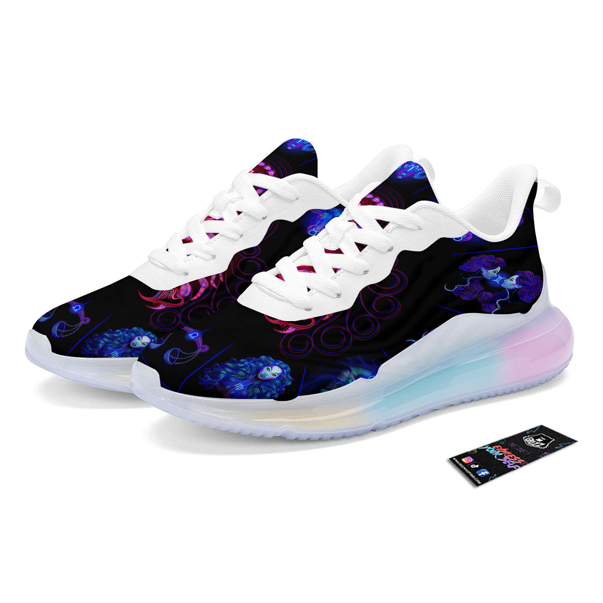Astrological And Scorpio Signs Print Running Sneakers-grizzshop
