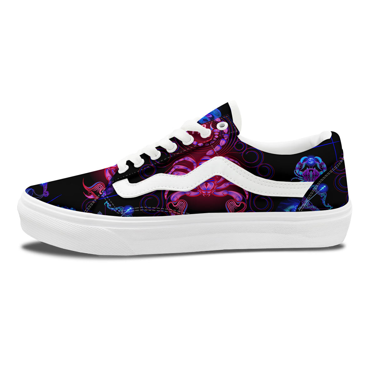 Astrological And Scorpio Signs Print Skate Shoes-grizzshop