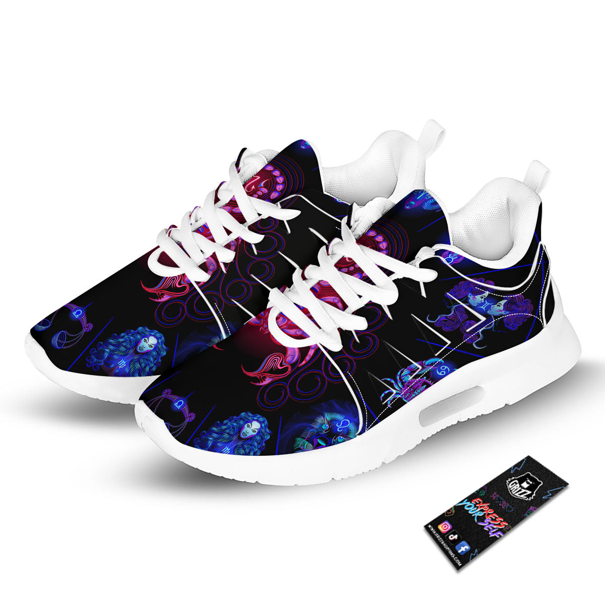 Astrological And Scorpio Signs Print Tennis Shoes-grizzshop