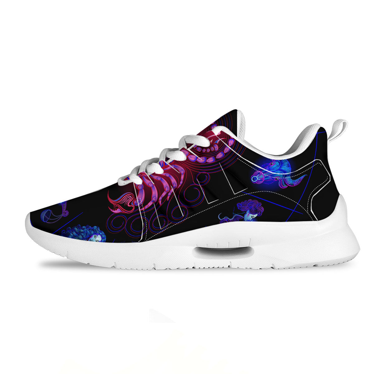 Astrological And Scorpio Signs Print Tennis Shoes-grizzshop