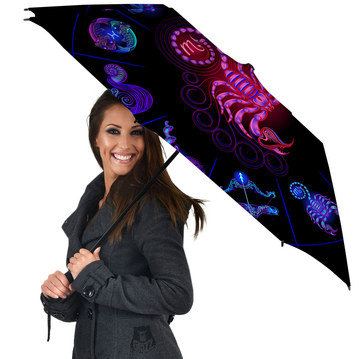 Astrological And Scorpio Signs Print Umbrella-grizzshop