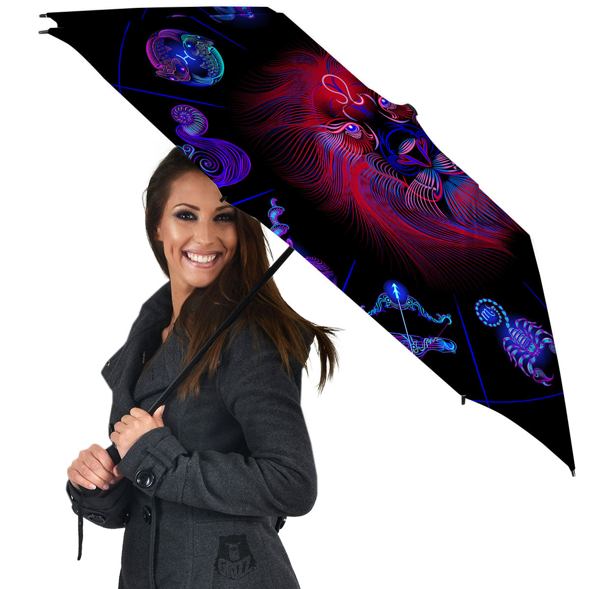 Astrological Leo Signs Leo Print Umbrella-grizzshop