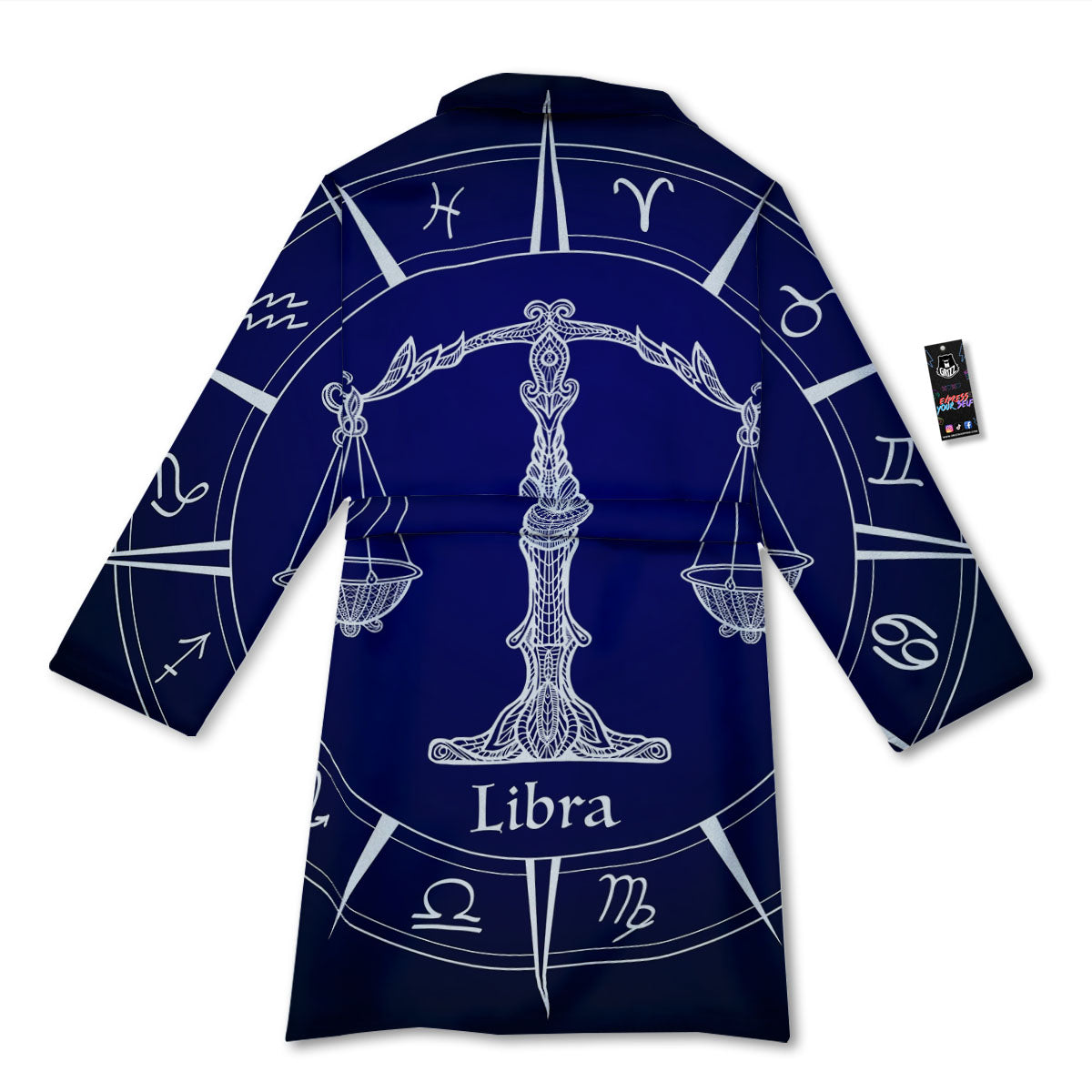 Astrological Libra Signs Libra Print Bathrobe-grizzshop