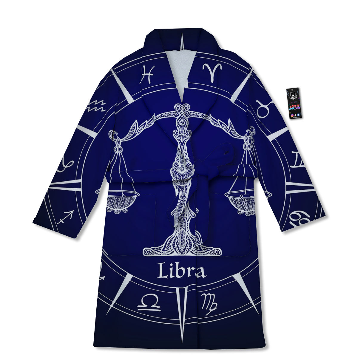 Astrological Libra Signs Libra Print Bathrobe-grizzshop