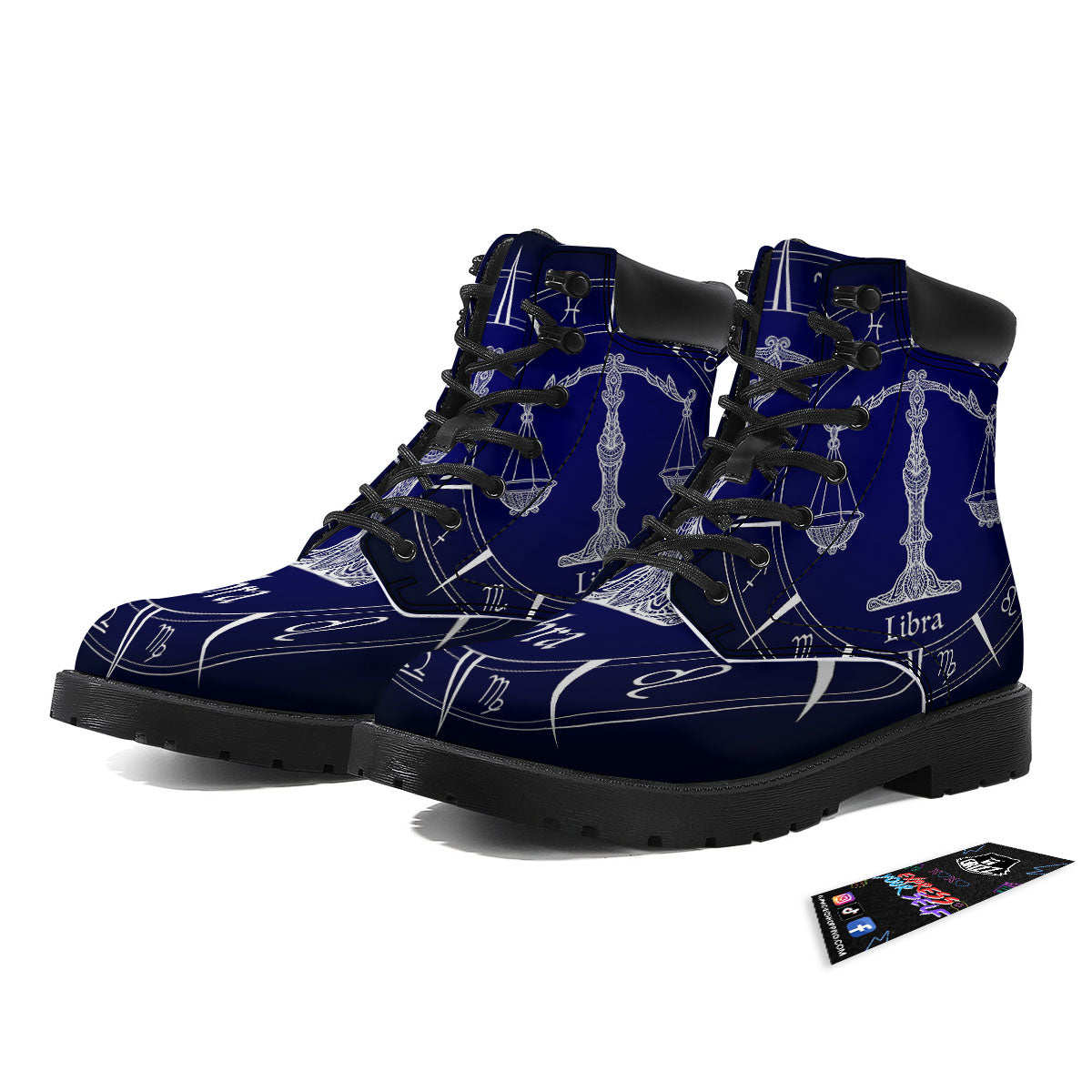 Astrological Libra Signs Libra Print Boots-grizzshop