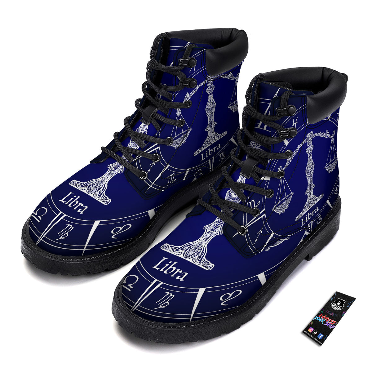 Astrological Libra Signs Libra Print Boots-grizzshop
