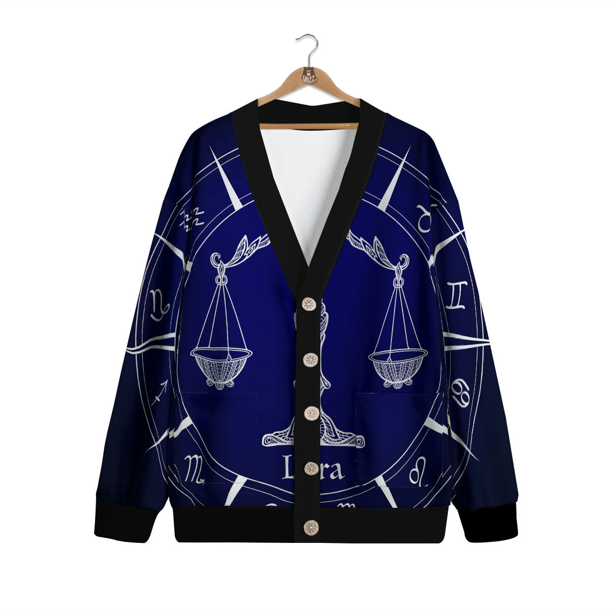 Astrological Libra Signs Libra Print Cardigan-grizzshop