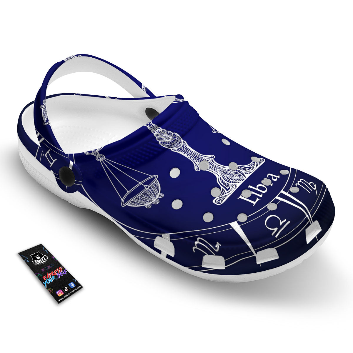 Astrological Libra Signs Libra Print Clog-grizzshop