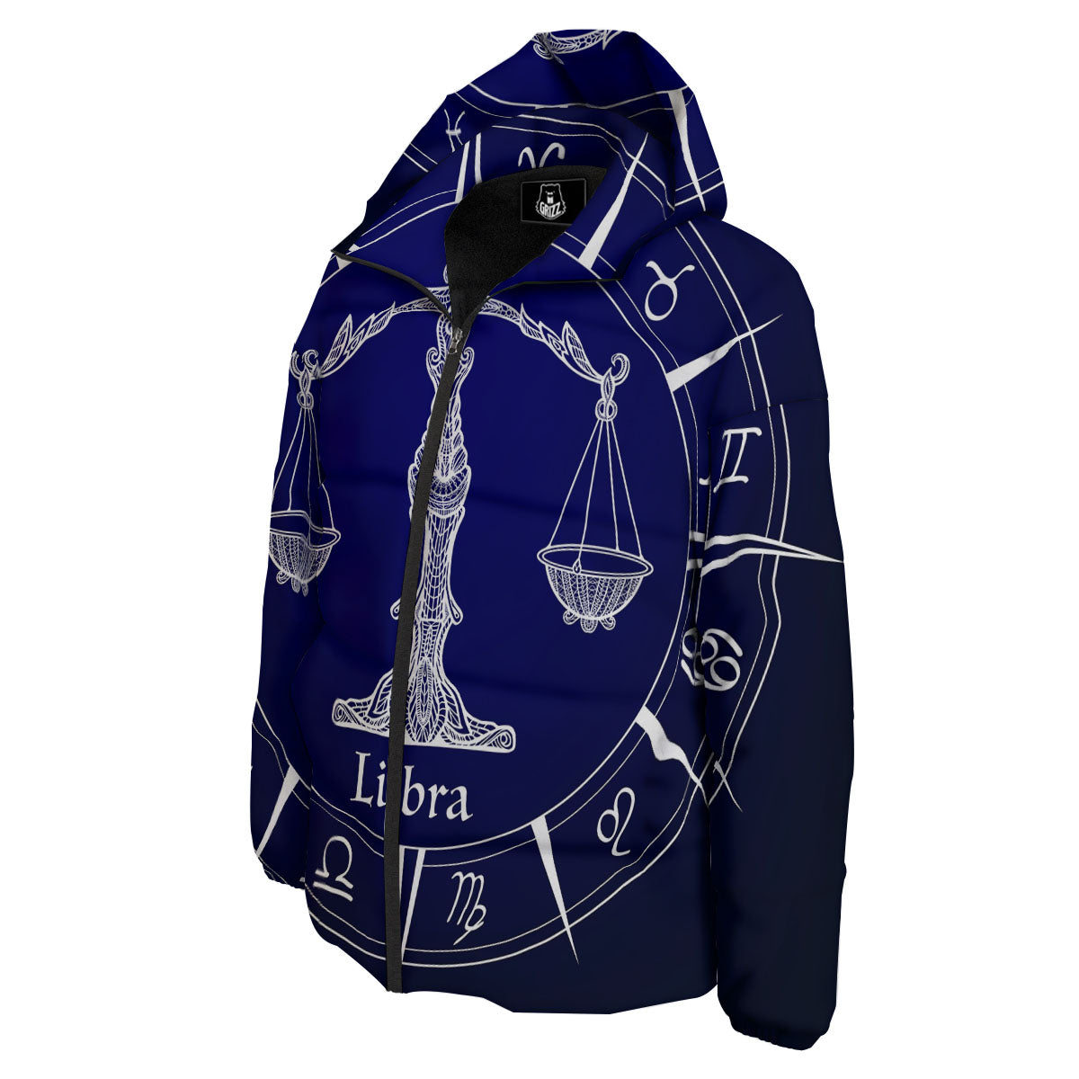 Astrological Libra Signs Libra Print Down Jacket-grizzshop