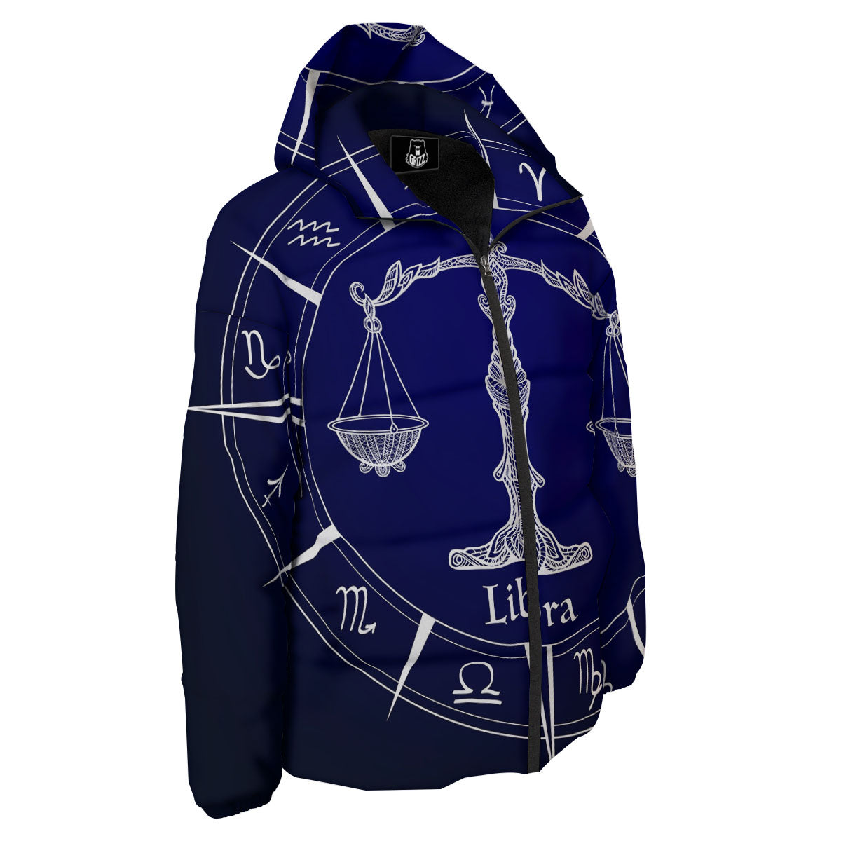 Astrological Libra Signs Libra Print Down Jacket-grizzshop