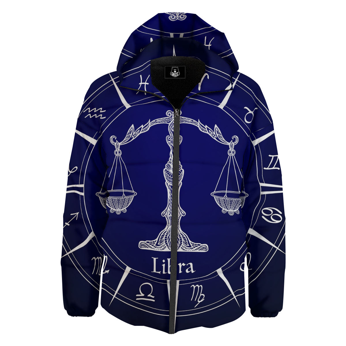 Astrological Libra Signs Libra Print Down Jacket-grizzshop