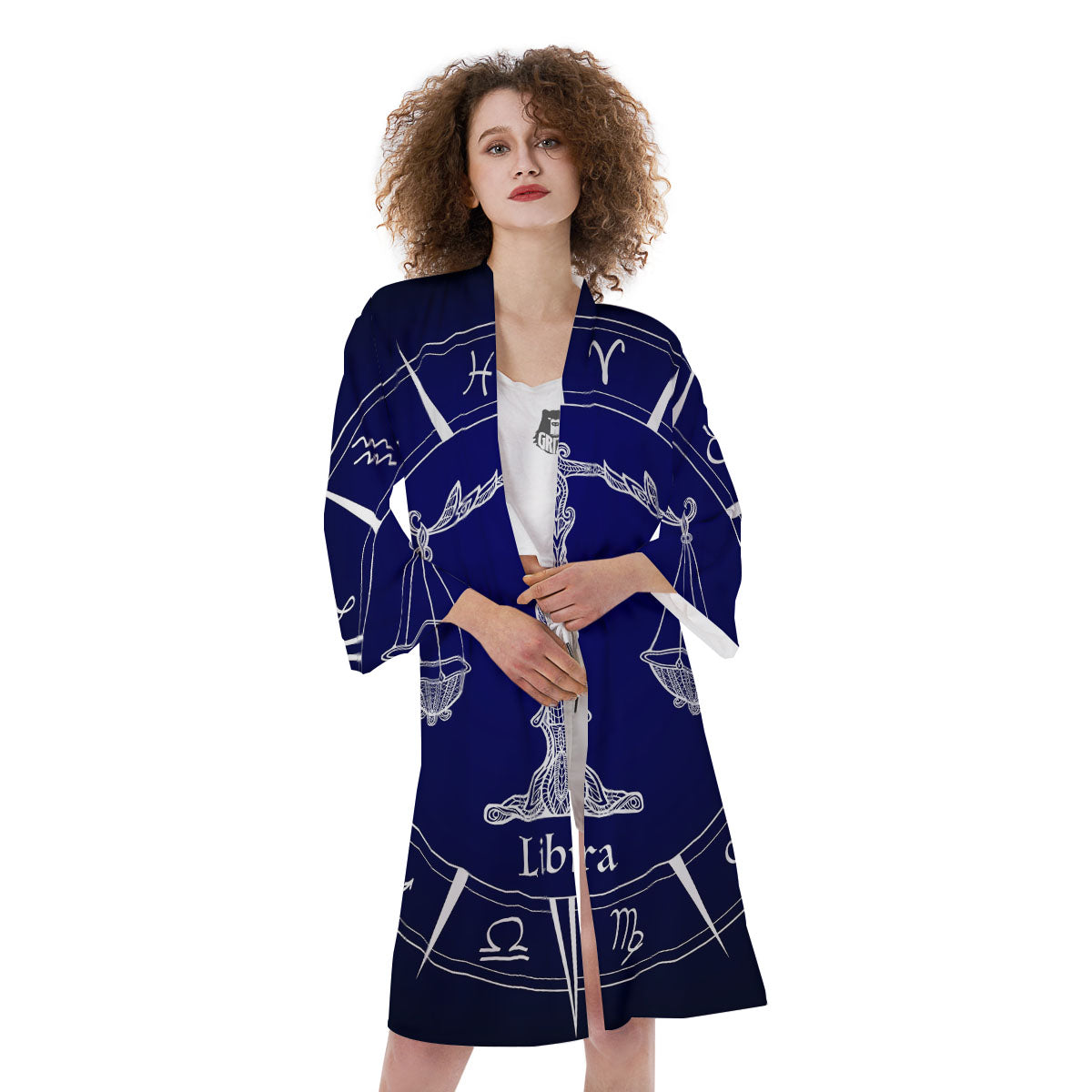 Astrological Libra Signs Libra Print Kimono-grizzshop