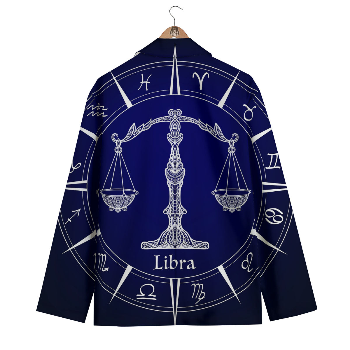 Astrological Libra Signs Libra Print Men's Blazer-grizzshop