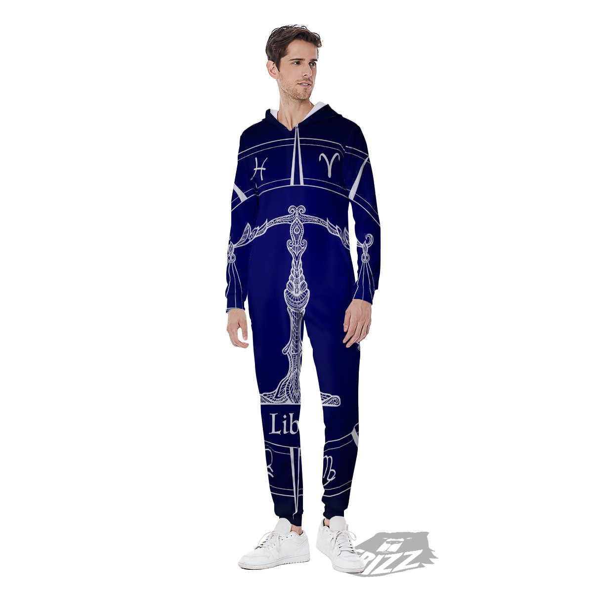 Astrological Libra Signs Libra Print Men's Jumpsuit-grizzshop