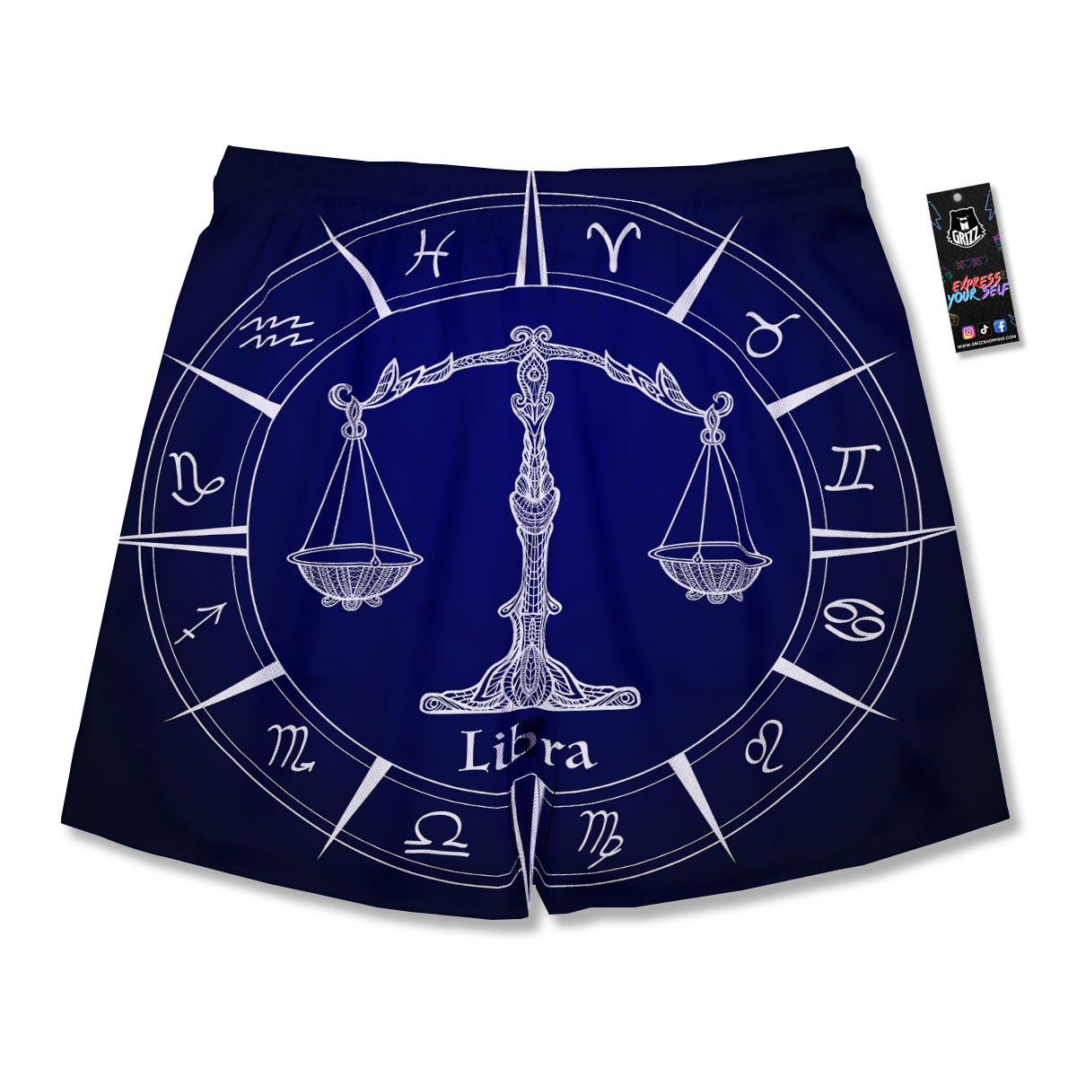 Astrological Libra Signs Libra Print Men's Running Shorts-grizzshop