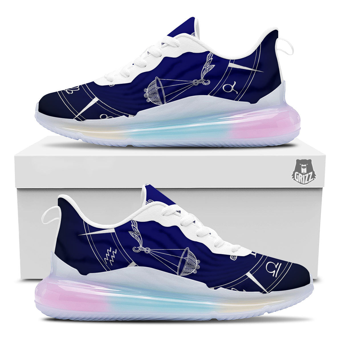 Astrological Libra Signs Libra Print Running Sneakers-grizzshop