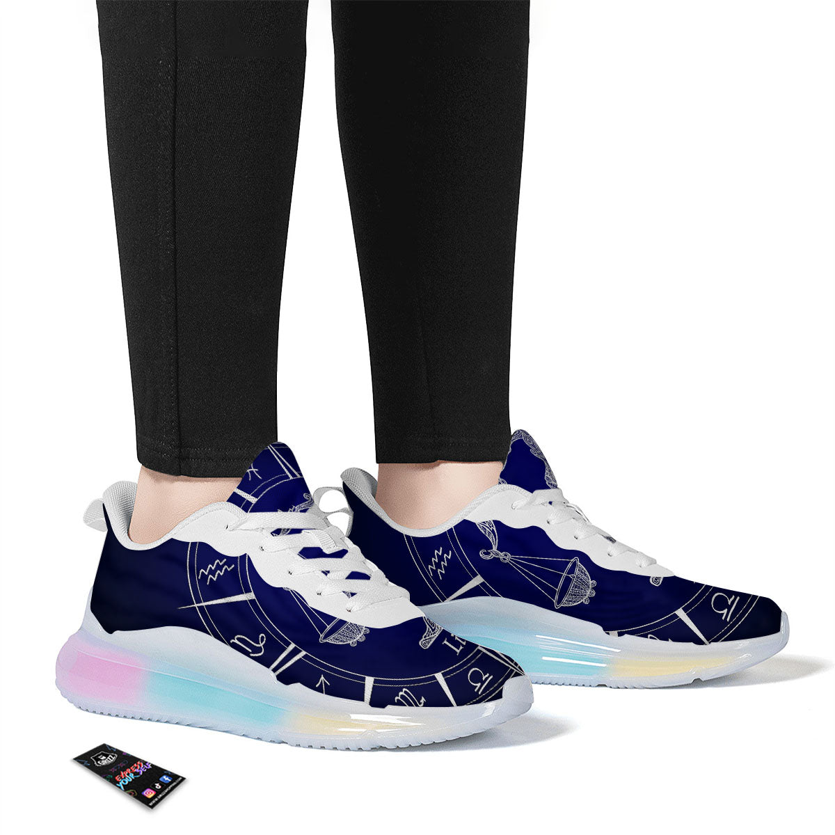 Astrological Libra Signs Libra Print Running Sneakers-grizzshop