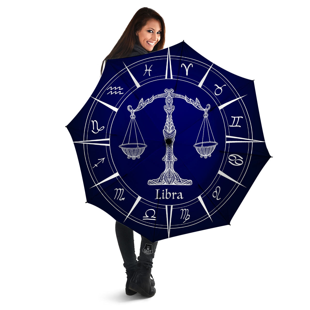 Astrological Libra Signs Libra Print Umbrella-grizzshop