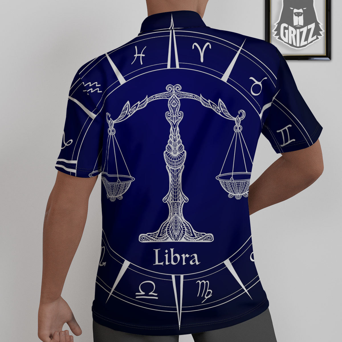 Astrological Libra Signs Libra Print Untucked Shirts-grizzshop