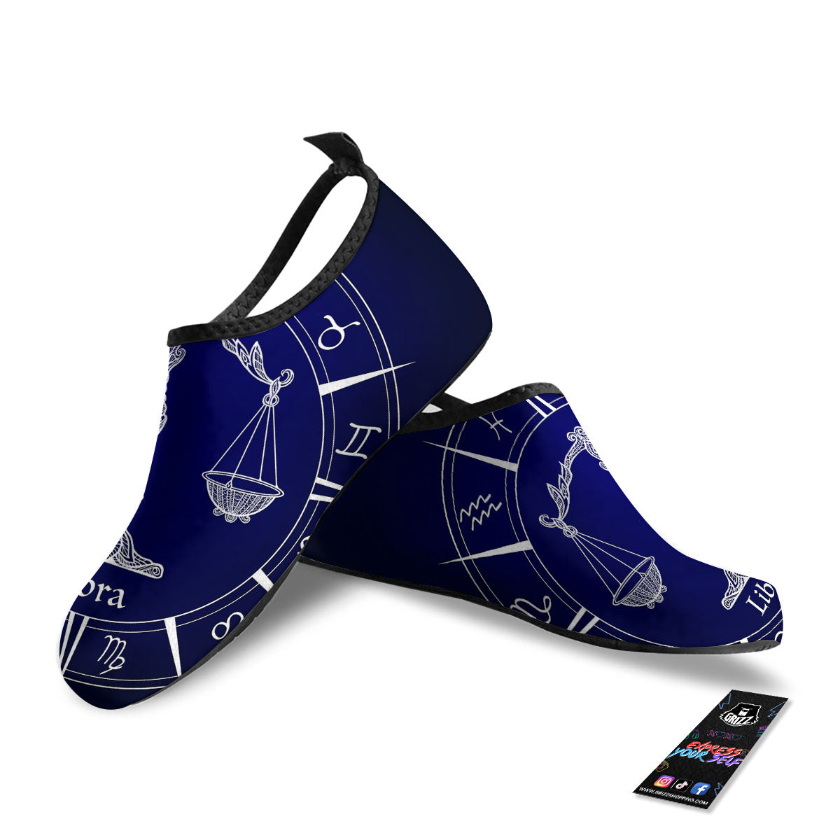 Astrological Libra Signs Libra Print Water Shoes-grizzshop