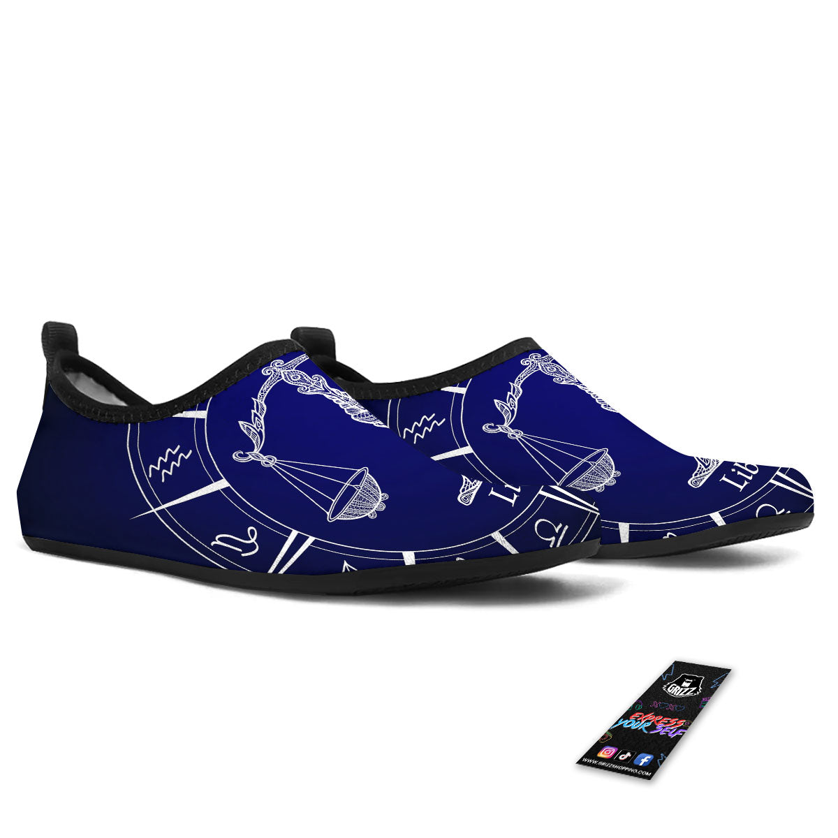 Astrological Libra Signs Libra Print Water Shoes-grizzshop