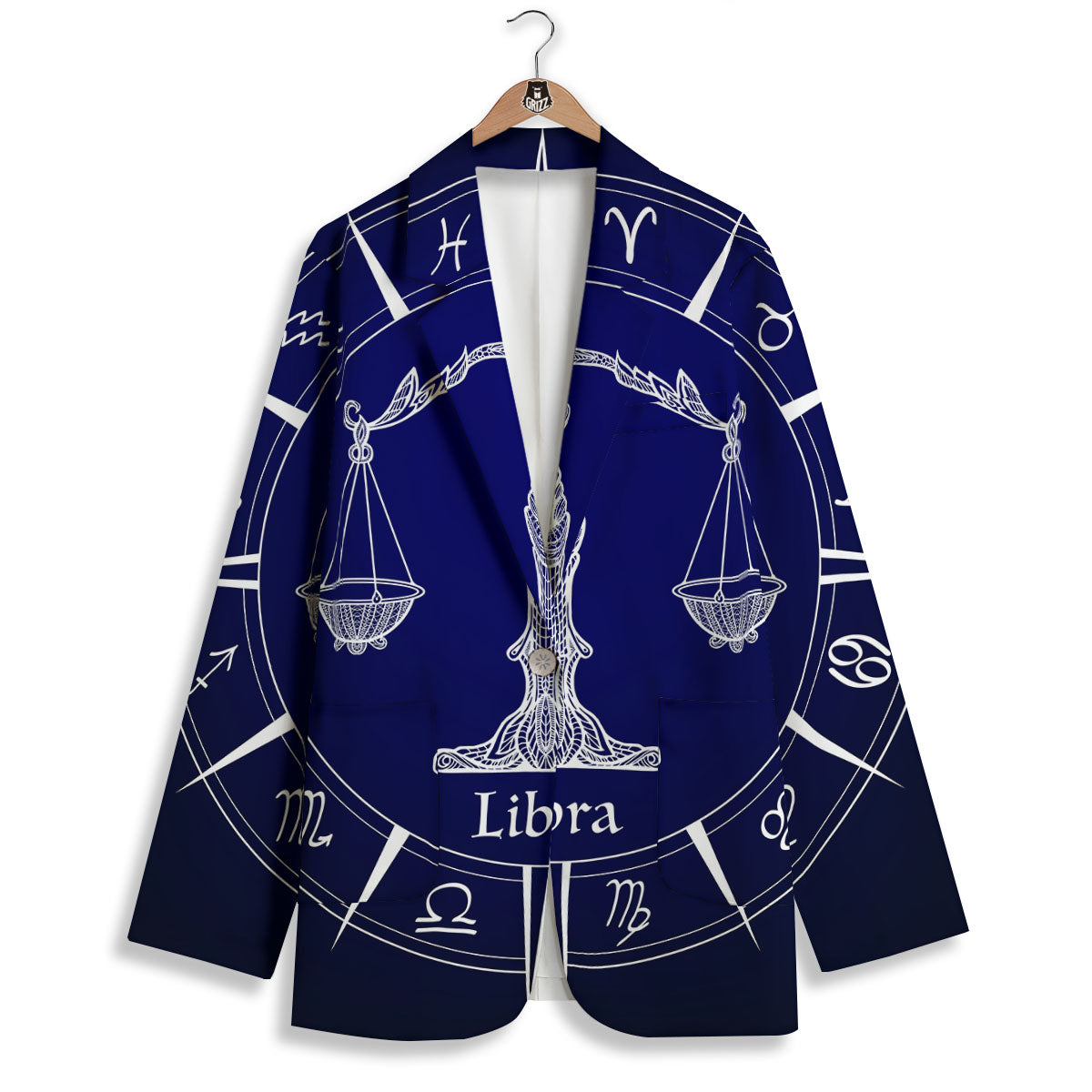 Astrological Libra Signs Libra Print Women's Blazer-grizzshop