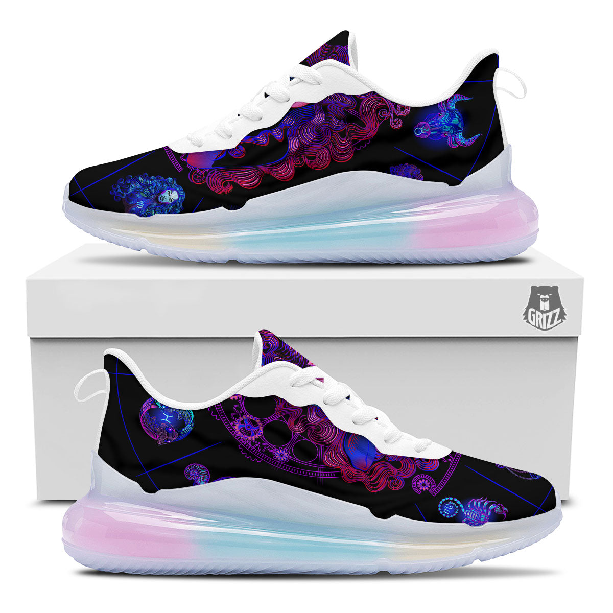 Astrological Signs And Sagittarius Print Running Sneakers-grizzshop