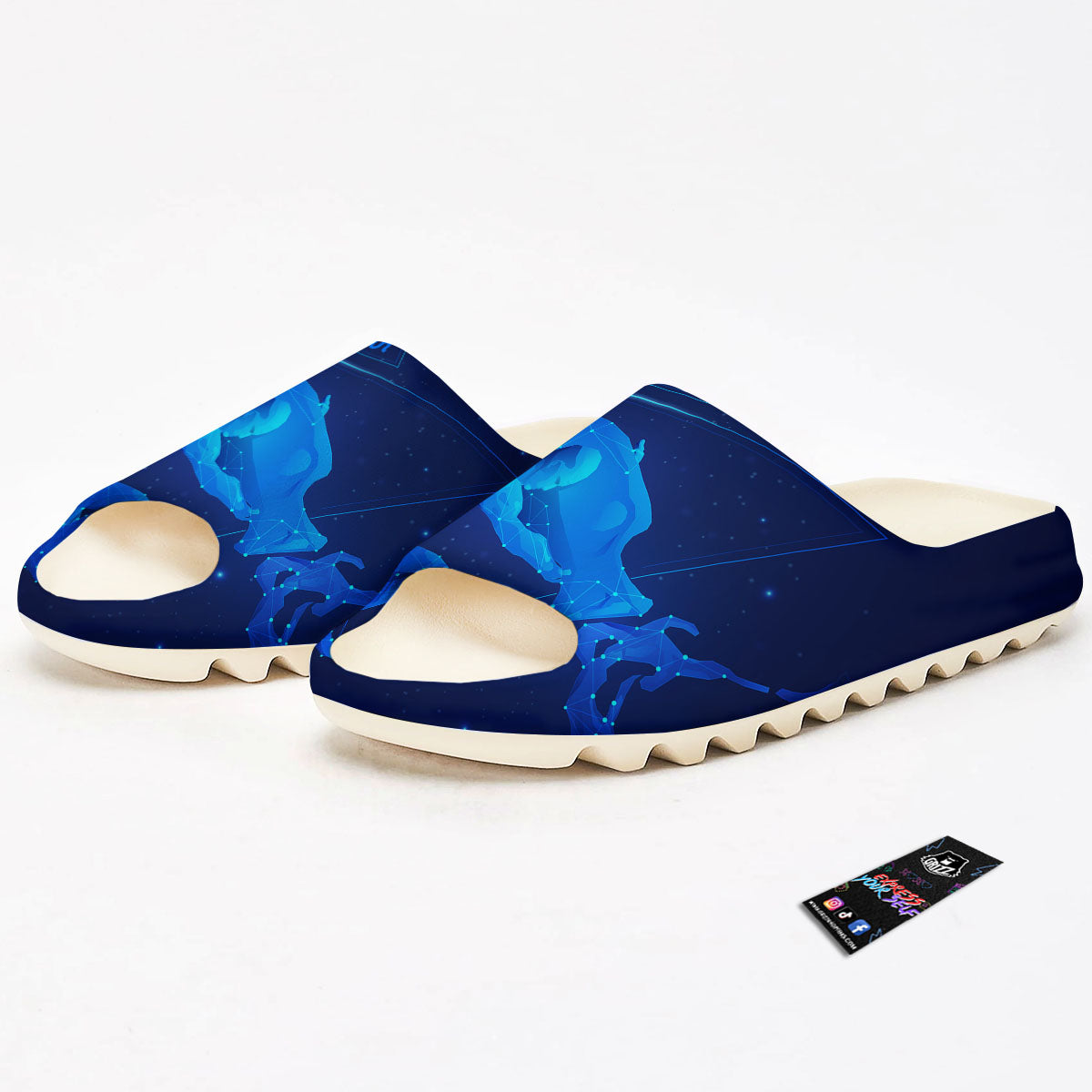 Astrological And Aquarius Signs Print Sandals-grizzshop
