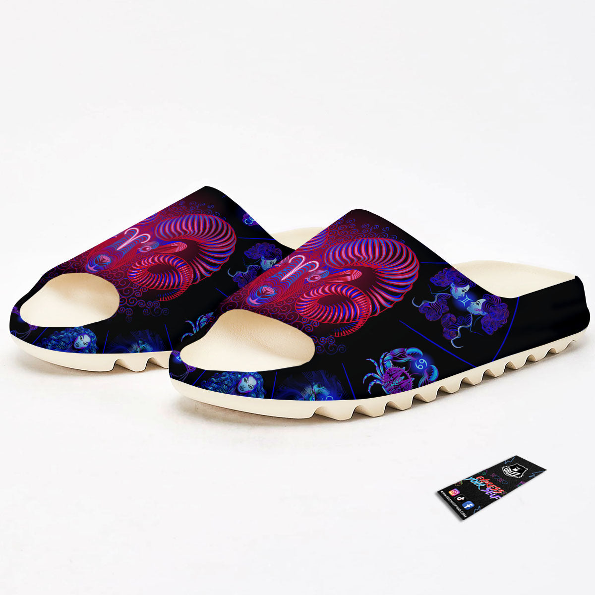Astrological And Aries Signs Print Sandals-grizzshop