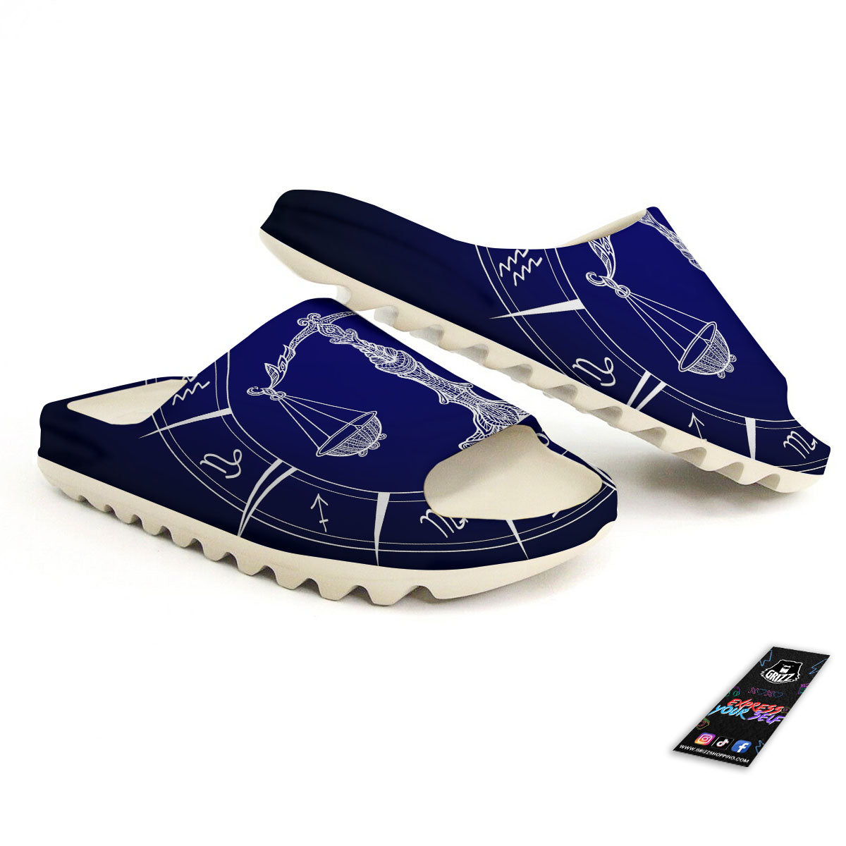 Astrological Libra Signs Libra Print Sandals-grizzshop