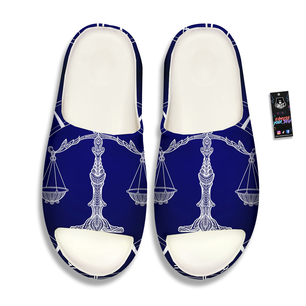 Astrological Libra Signs Libra Print Sandals-grizzshop