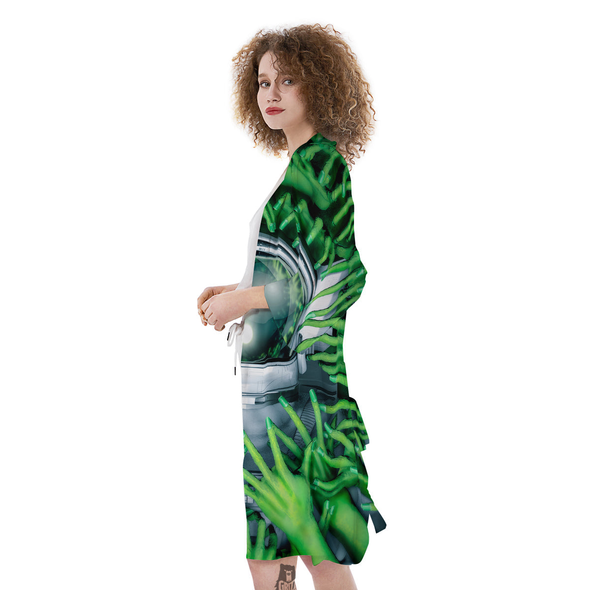 Astronaut And Alien Sci Fi Print Kimono-grizzshop