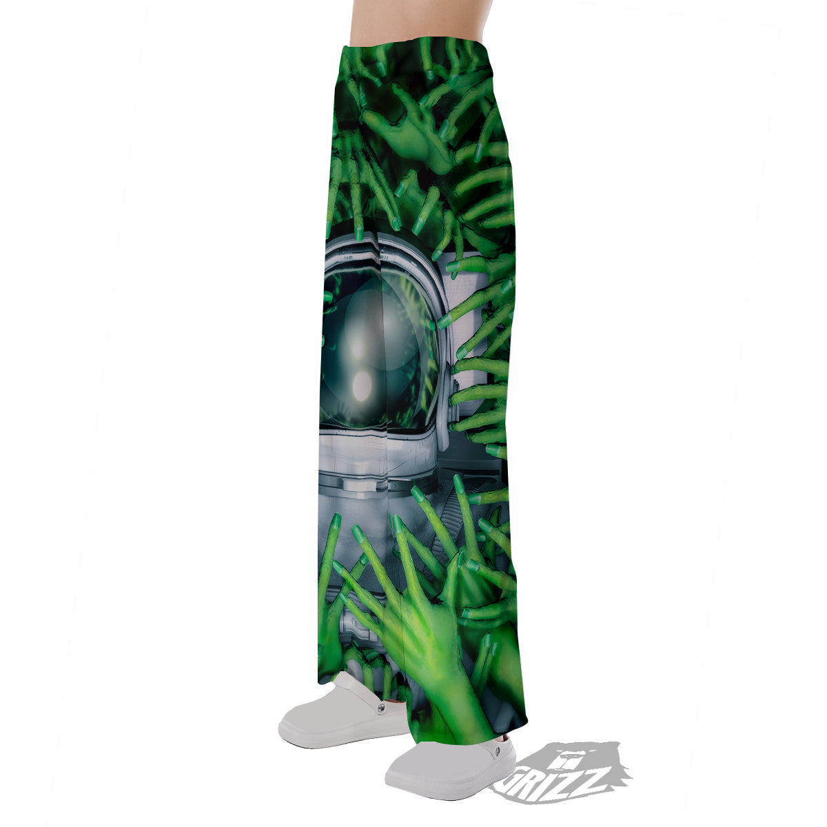 Astronaut And Alien Sci Fi Print Pajama Pants-grizzshop
