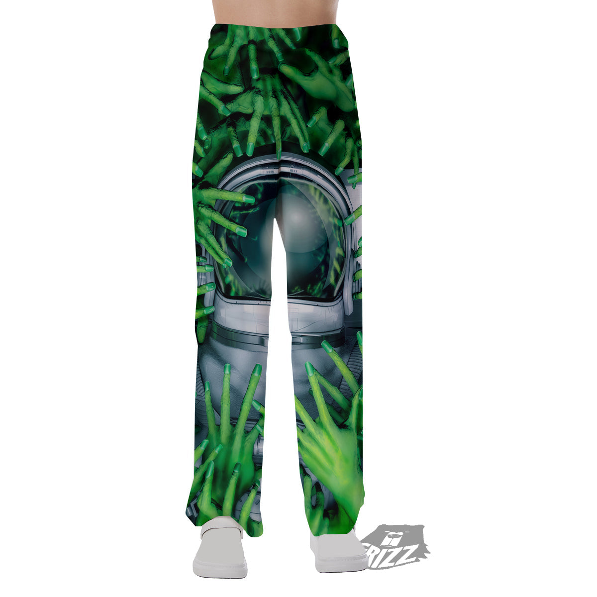 Astronaut And Alien Sci Fi Print Pajama Pants-grizzshop