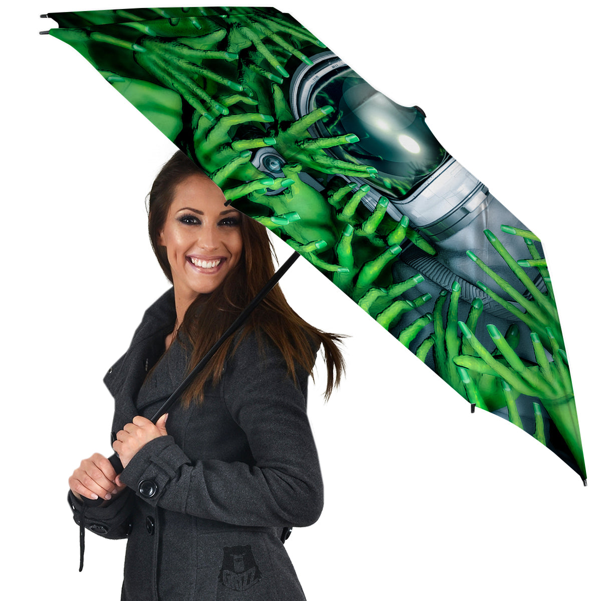 Astronaut And Alien Sci Fi Print Umbrella-grizzshop