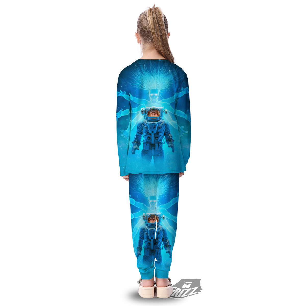 Astronaut And Female Alien Print Kid's Pajamas-grizzshop