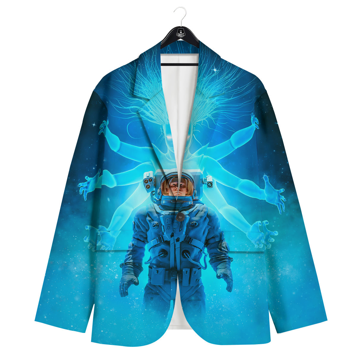 Astronaut And Female Alien Print Men's Sport Coat-grizzshop
