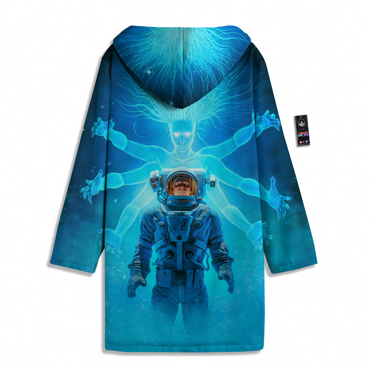 Astronaut And Female Alien Print Men's Windbreaker Jacket-grizzshop