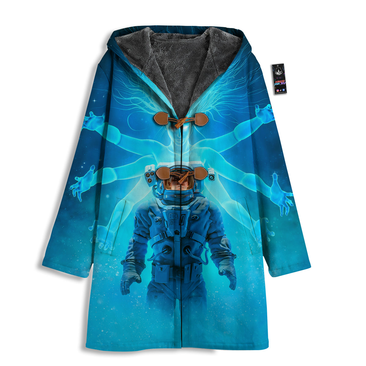 Astronaut And Female Alien Print Men's Windbreaker Jacket-grizzshop