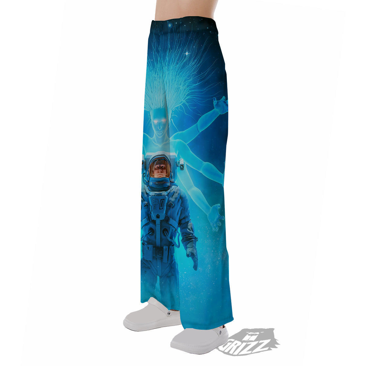 Astronaut And Female Alien Print Pajama Pants-grizzshop